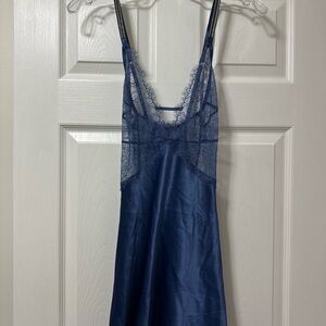 Victoria's Secret Midnight Blue Lace Slip